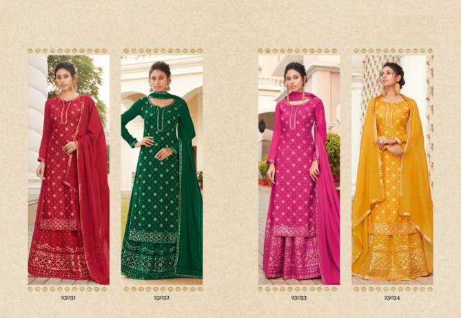 Ruhi 23031 Series Latest Fancy Designer Festive Wear Heavy Chinon Embroidered Salwar Kameez Collection
